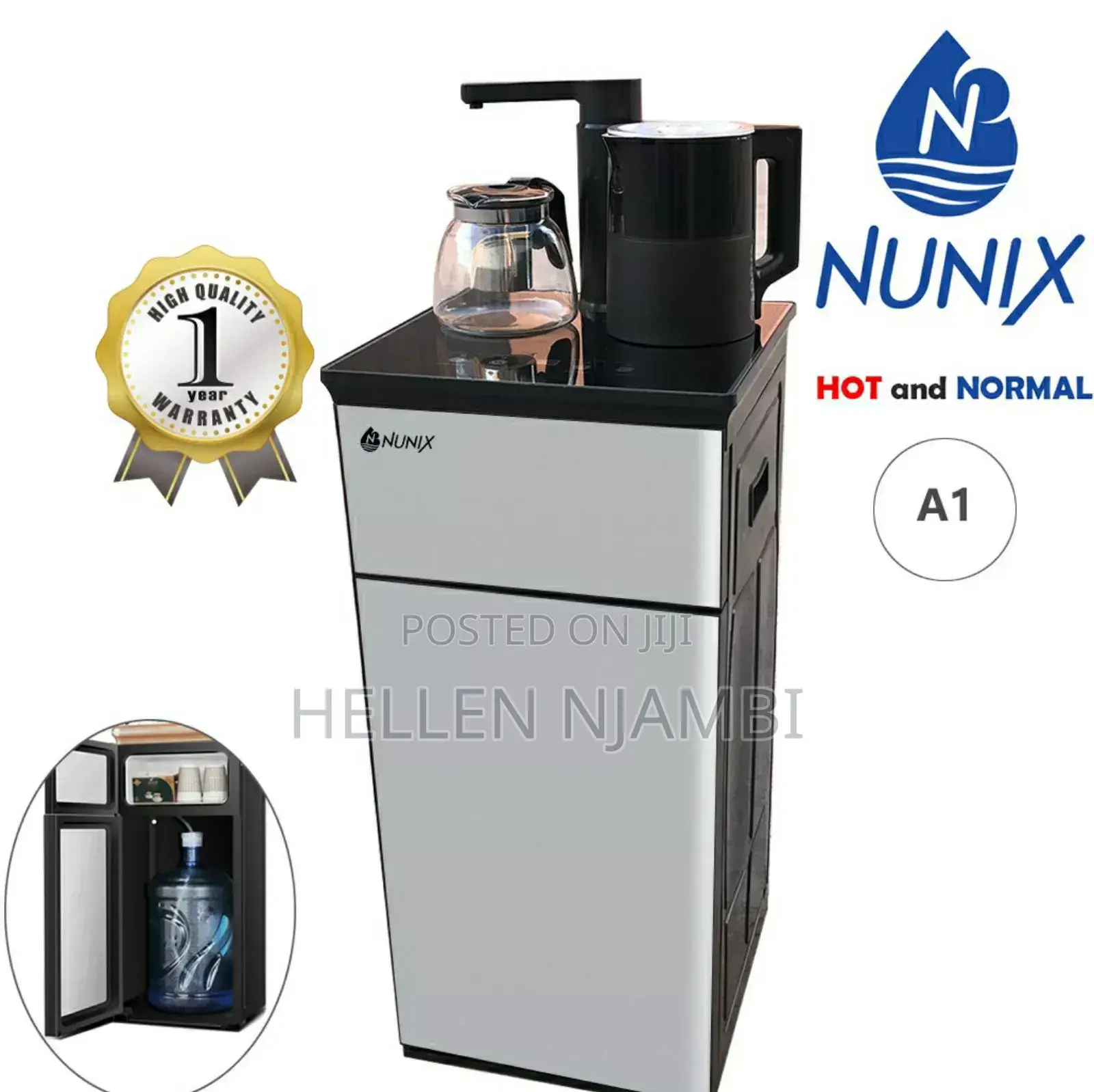 Silver Nunix Bottom Load Water Dispenser