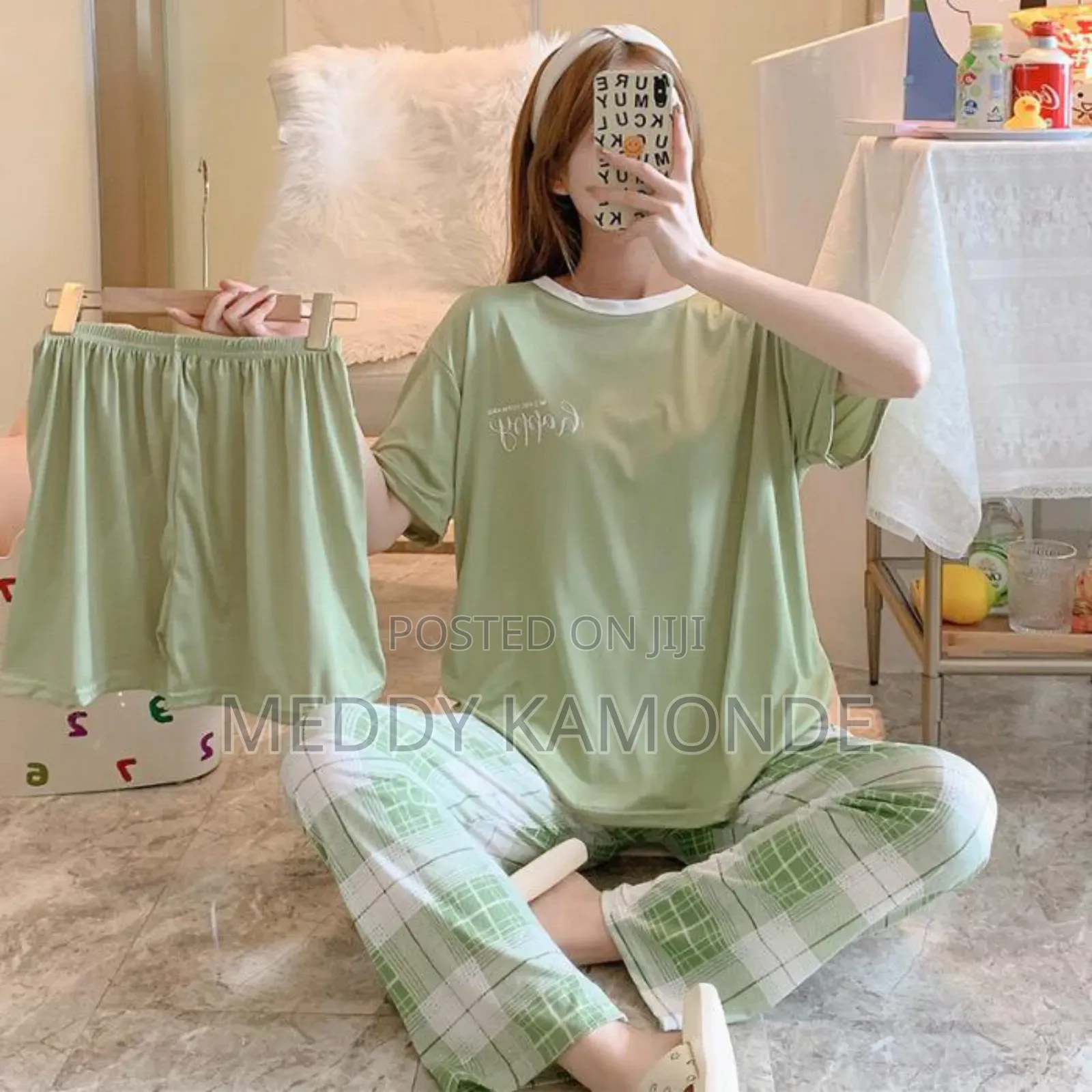 Short/Trouser/Tshirt 3pc Pajama/Sleep Wear Set