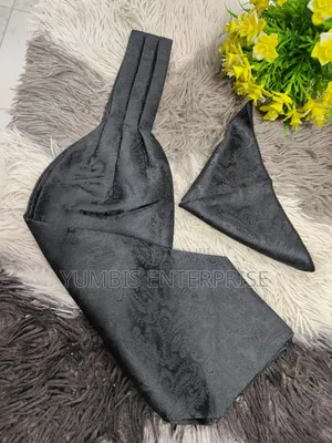Pocket Square With a Matching Event Cravat --Tie Kes 1000