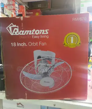 White 18 Inches Ramtons Orbit Fan (1yr Warranty) RM/F18F