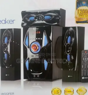 Black 3.1ch Sayona Subwoofer SHT 1217bt, Wp/6