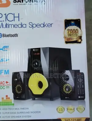 2.1CH Sayona Home Theater Wooofer System SHT-1214BT/BT/S-2