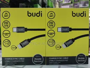 3m Budi Type-C to Lightning Braided Charging and Sync Cable
