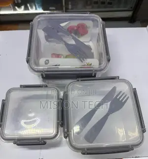*3pcs Refrigerator Storage Box With Airtight Seal Lids