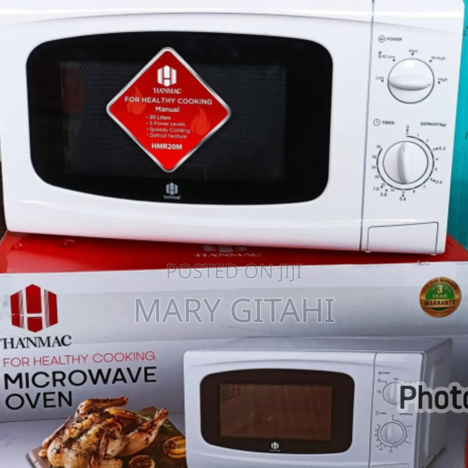 Hanmac 20L Manual White Microwave (3 Years Warranty)