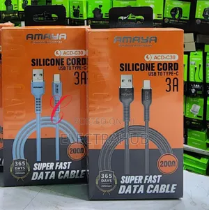 Amaya Acd-C30 *2M* 3A Silicone Type C USB Cable