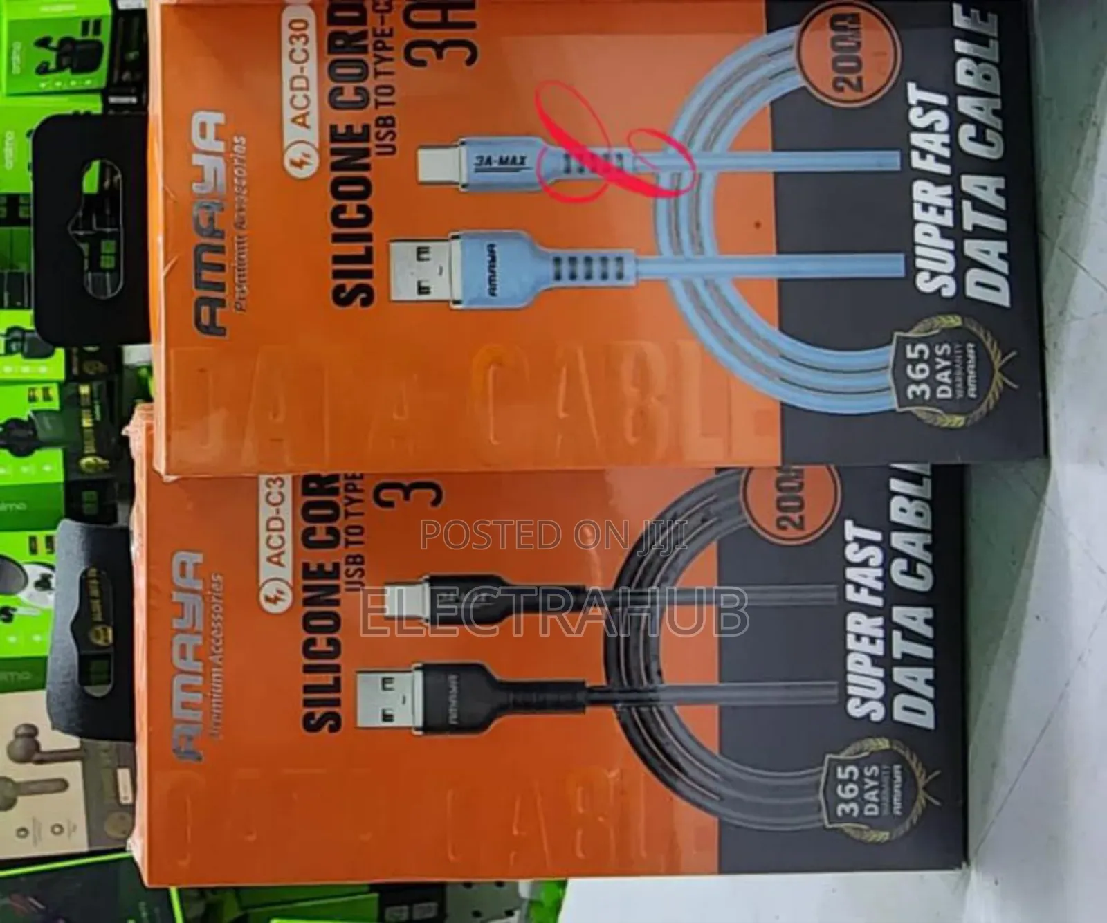 Amaya Acd-C30 *2M* 3A Silicone Type C USB Cable