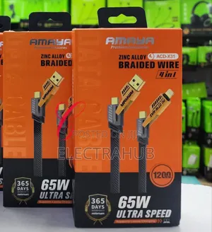 Amaya Acd-X31 65w 4-in-1 Braided New Sealed Cable