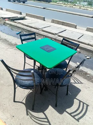 Flat Chairs Set for Restaurant.Green/ Black