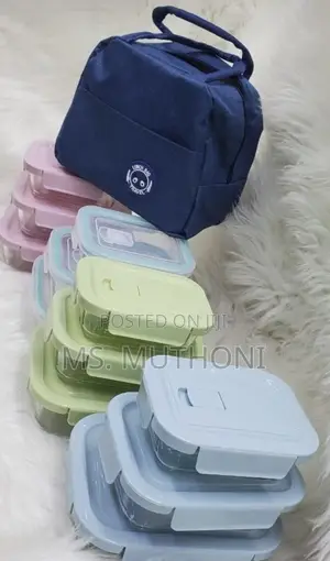 Glass Lunch Boxes + Bag Set