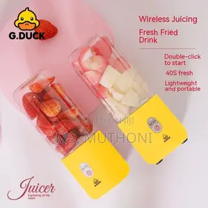 Yellow Powerful Mini Portable Electric Juice