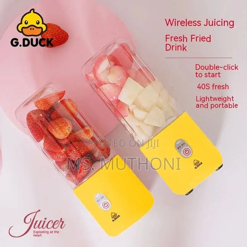 Yellow Powerful Mini Portable Electric Juice