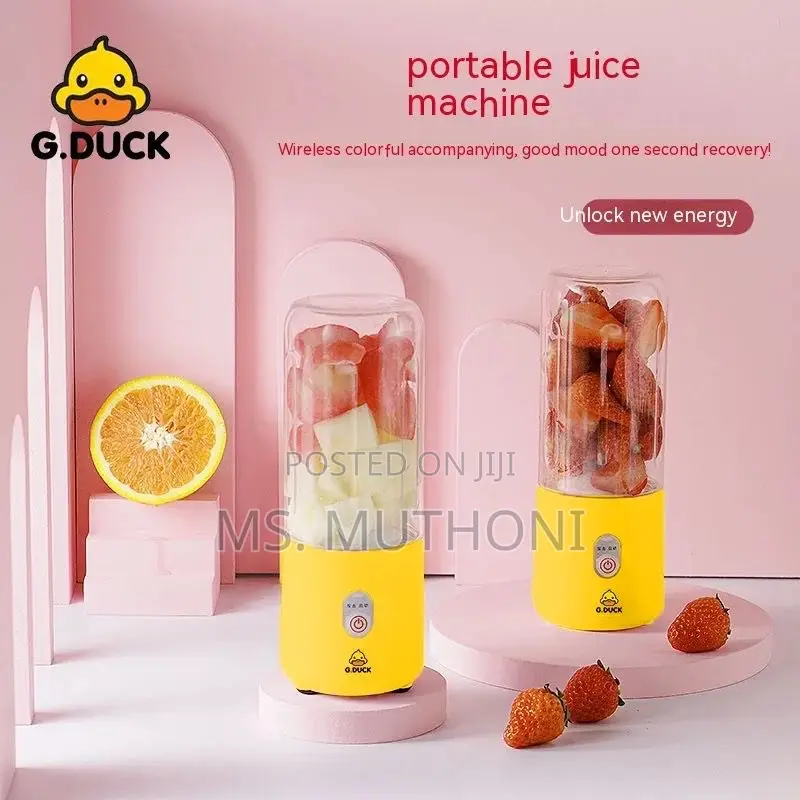 Yellow Powerful Mini Portable Electric Juice