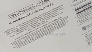 New Laptop Apple MacBook Pro 16GB Apple M3 SSD 1T