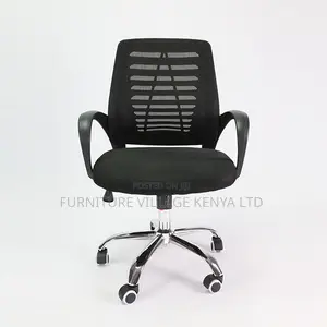 Office Chairs; High-Back Office Executive Seat in Black