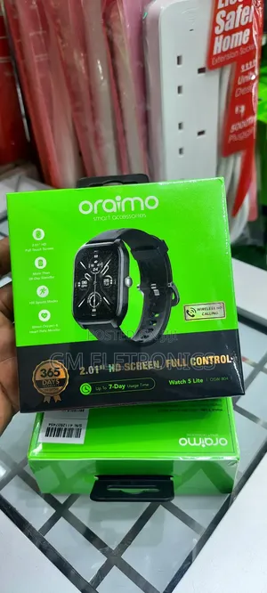 Oraimo Watch 5 Lite 2.01" HD IP68 Smart Watch.
