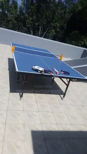 Dunrun Table Tennis Table With Wheels - Blue (Model 39-217)