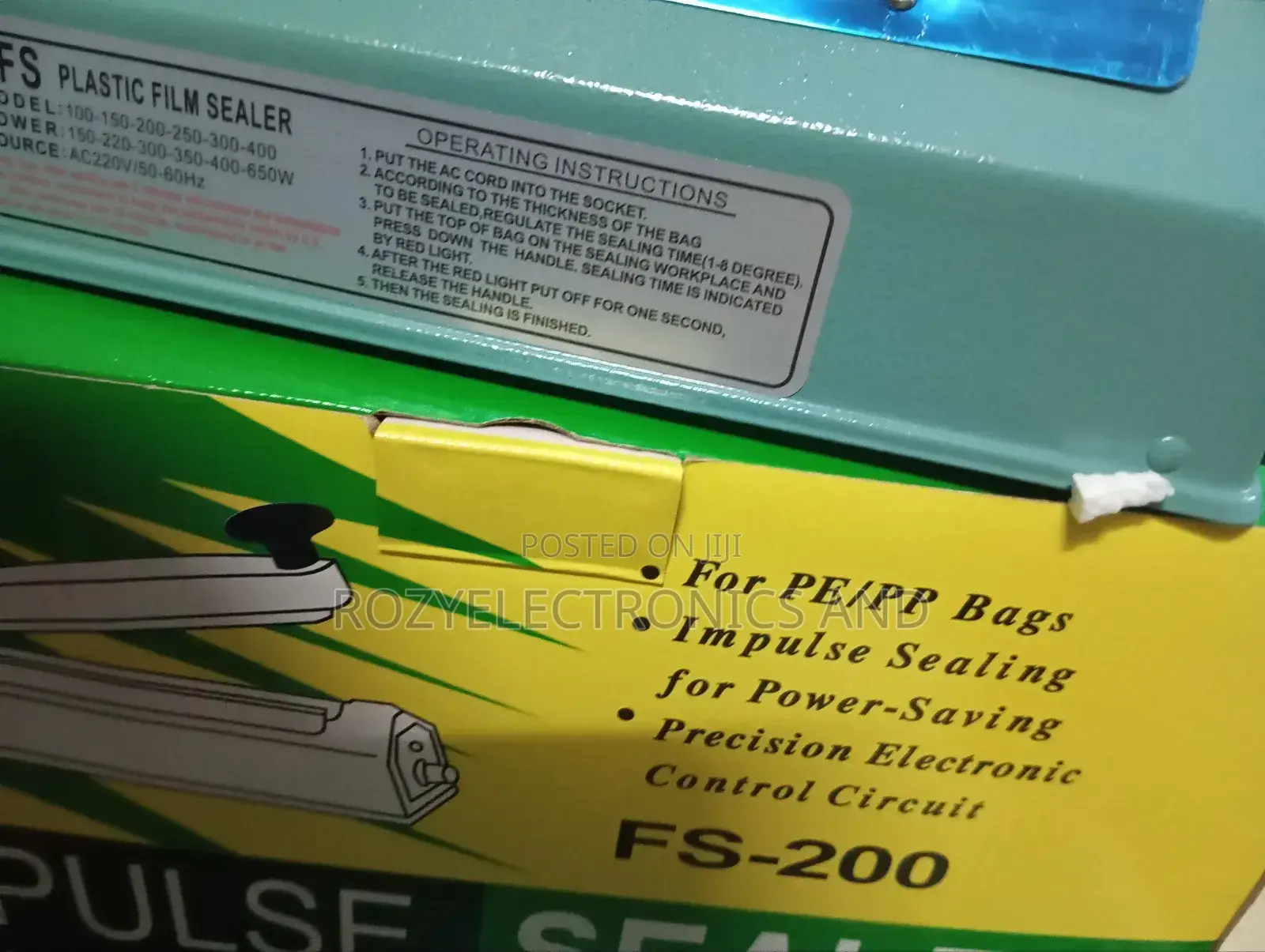 Impulse Sealer Metallic Machine 200mm