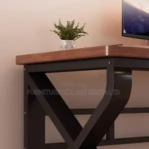 Simplistic Rectangle Lumber Grey Writing Table