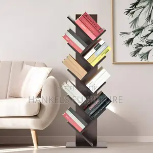 Wooden Tree Shaped Bookshelf