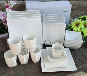 White Square Dinner Set