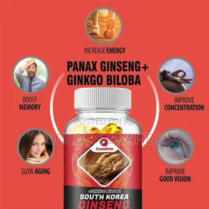 ‎Korean Red Ginseng + Ginkgo Biloba -Energy, Stamina,Booster