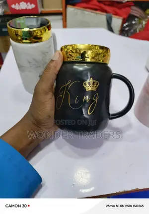 Ceramic Cups With Mirror Lid Capacity 500ml