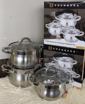 6 Pieces Edenburg EB-3716 Stainless Steel Cookware Set ES