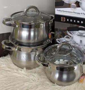 6 Pieces Edenburg EB-3716 Stainless Cookware Pot ES