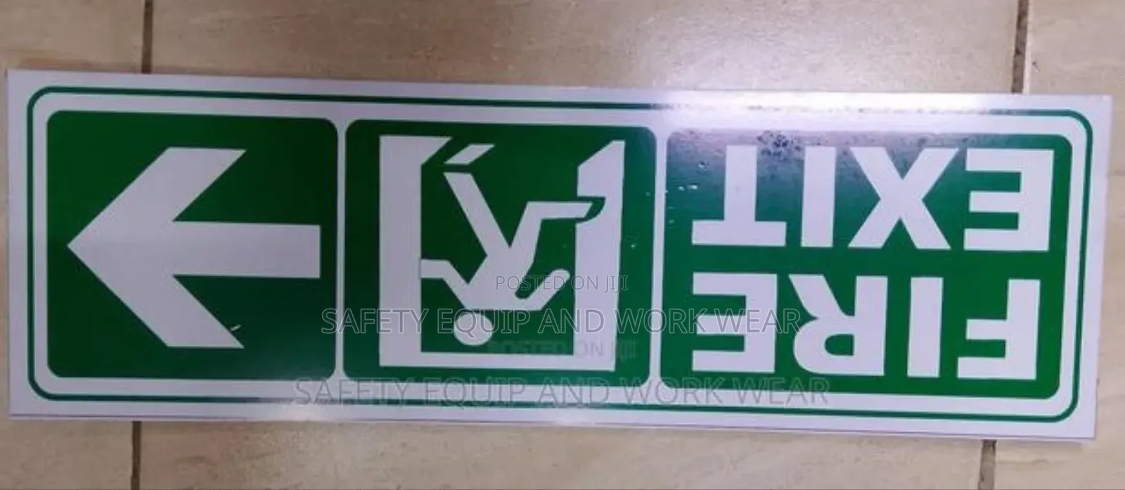 Reflective Fire Exit Sign