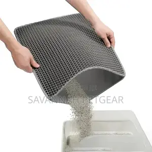 Odor-Free and Non-Toxic Kitty Litter Box Mats Trapping Pad