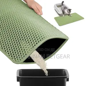 Non-Slip and Scatter Control EVA Litter Box Mat Double Layer