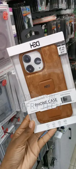 iPhone 15 Pro Max Adjustable Wristband Strap Case-Brown