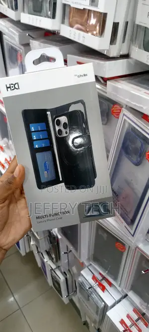 Multi-Function iPhone 15 Pro Max Leather Flip Card Slot Case