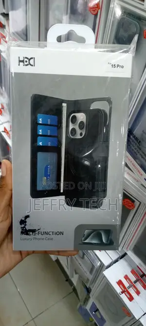 iPhone 15 Pro , Multi-Function 2in1 Flip Shockproof Case