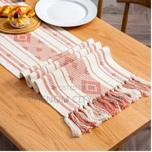 Burnt Orange Hue Wooven Table Runner Available
