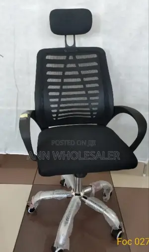 Secretarial Mesh Office Chair With Headrest