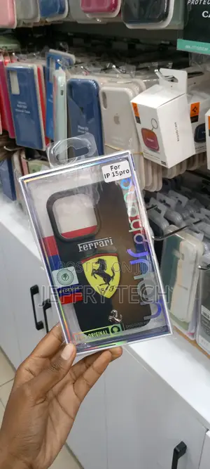 FERRARI LOGO iPhone 15 Pro Durable Luxury Case Cover
