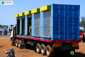 40ft Container Stalls for Sale- Blue, Silver Yellow Combo.
