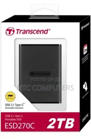 Transcend 2TB ESD270C, USB 3.1 Gen 2, Type-C,Portable Ext
