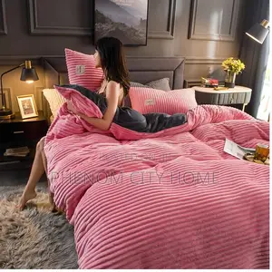 Pink Warm Velvet Duvet Set Available