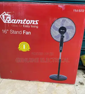 Ramtons Rm/572 - Black Stand Fan - 3 Speed Rf-3s