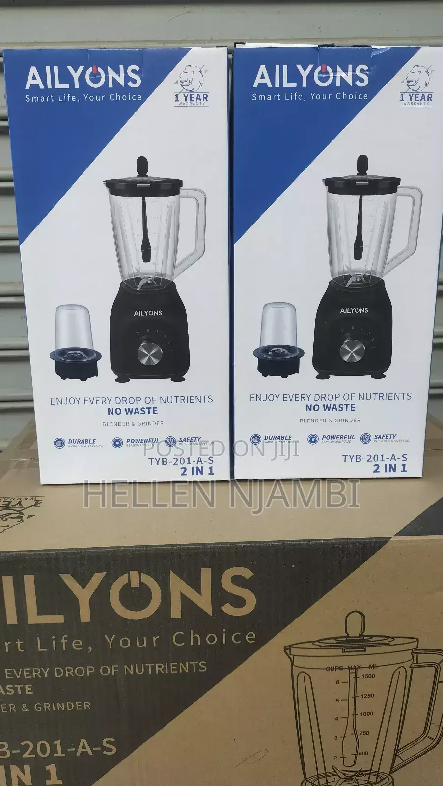 Ailyons 2 in 1 Blender
