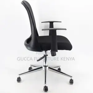 Office Chairs:Modern Office Chair Fixed Arms Mesh Shell Back
