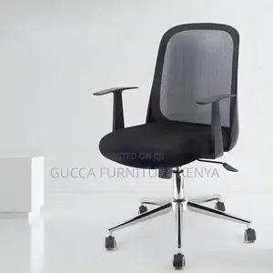 Office Chairs:Modern Office Chair Fixed Arms Mesh Shell Back
