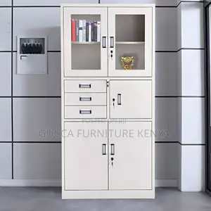 Cabinets:2-Door Metal Frame Solid File Cabinet With Safe