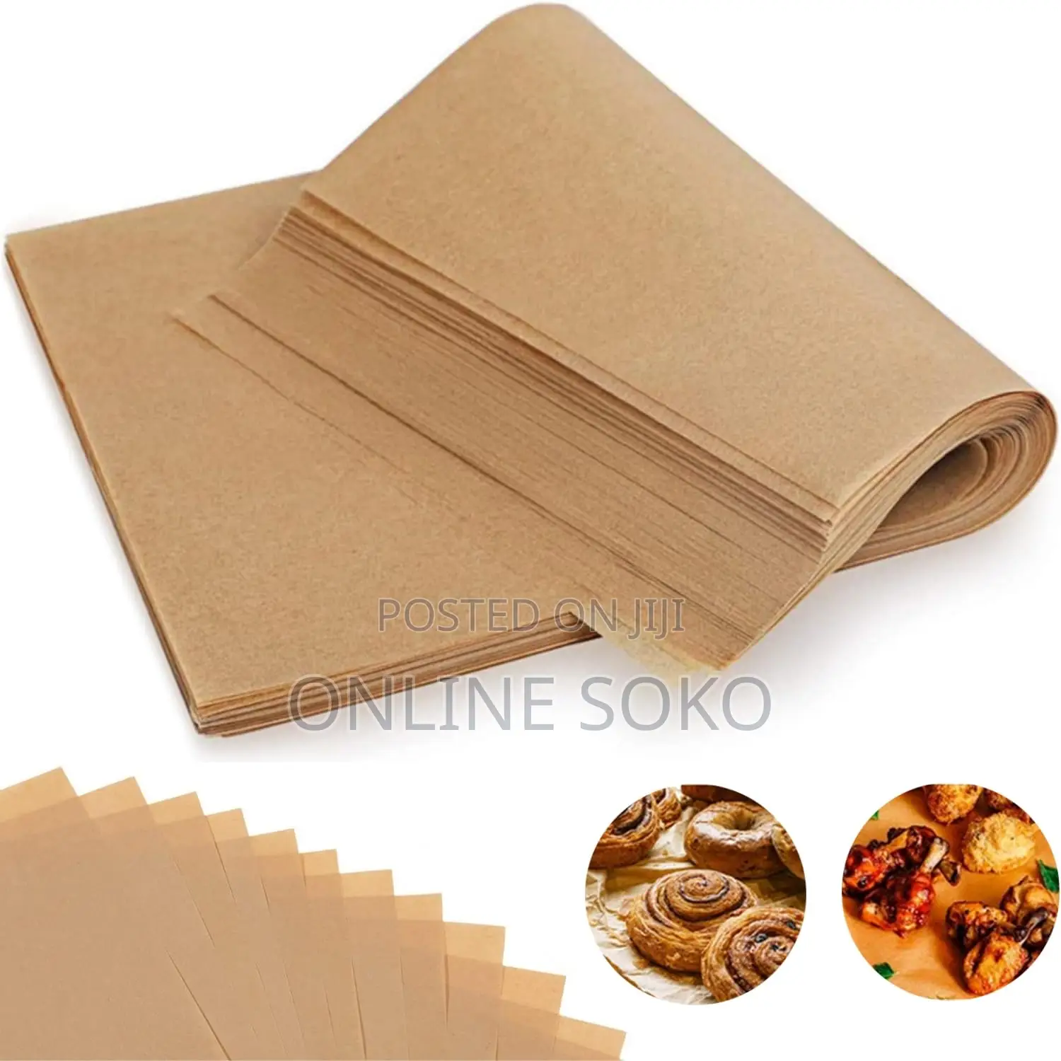 Multipurpose Greaseproof Paper Sheets for Wrapping, Baking