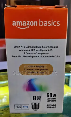 Amazon Basics Smart A19 LED Light Bulb Color Changing