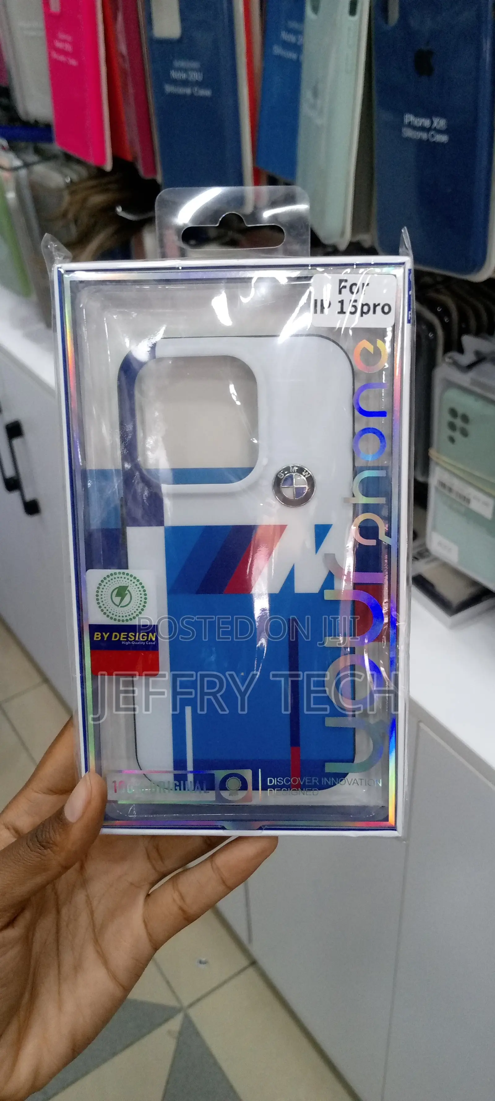 iPhone 15 Pro BMW CAR LOGO, Multicolor Back Cover for APPLE