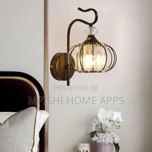 Crystal Wall Light Black